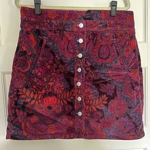 Anthropologie Pilcro Corduroy Mini Skirt